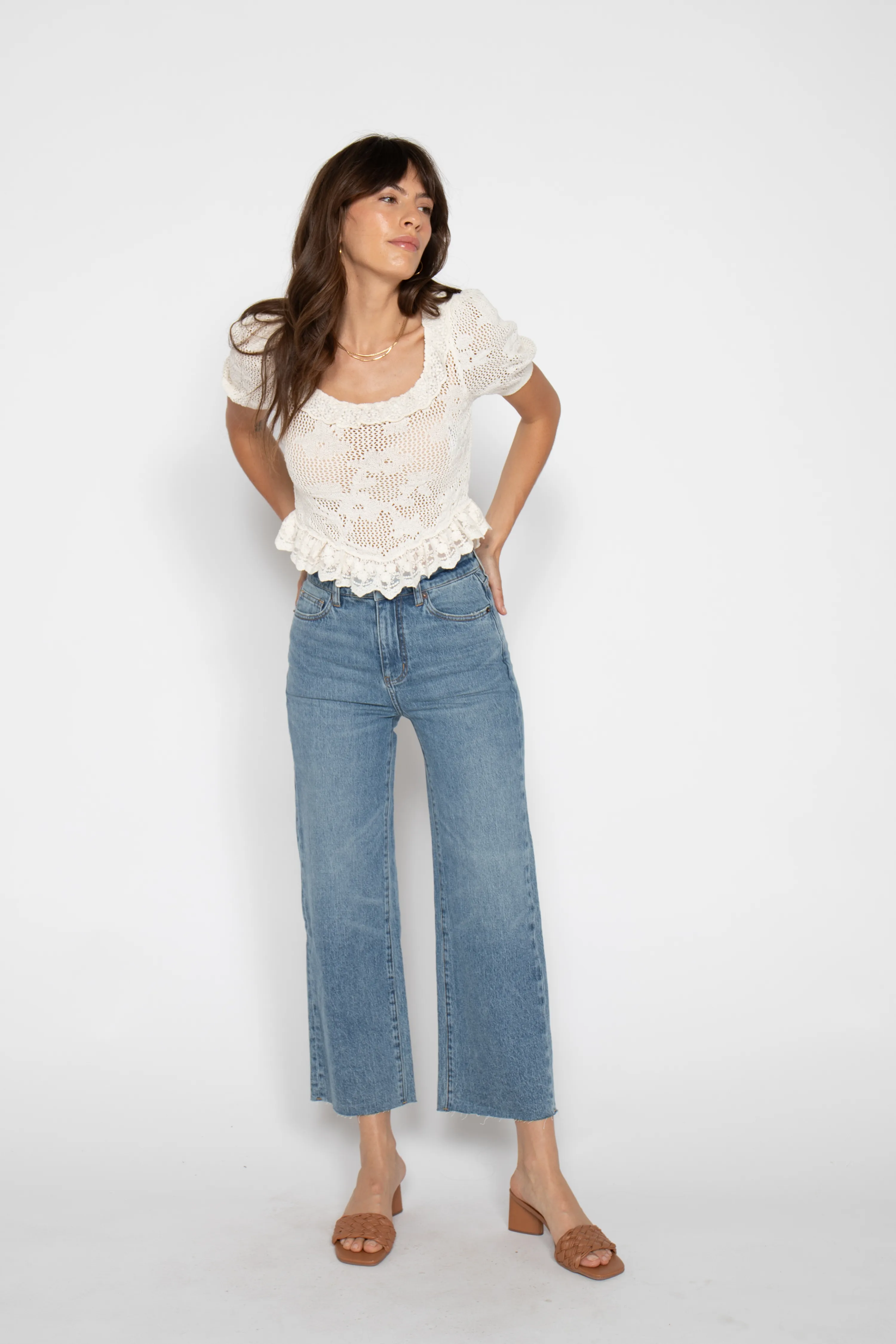 Aberdeen High Rise Wide Leg Crop Classic Vintage