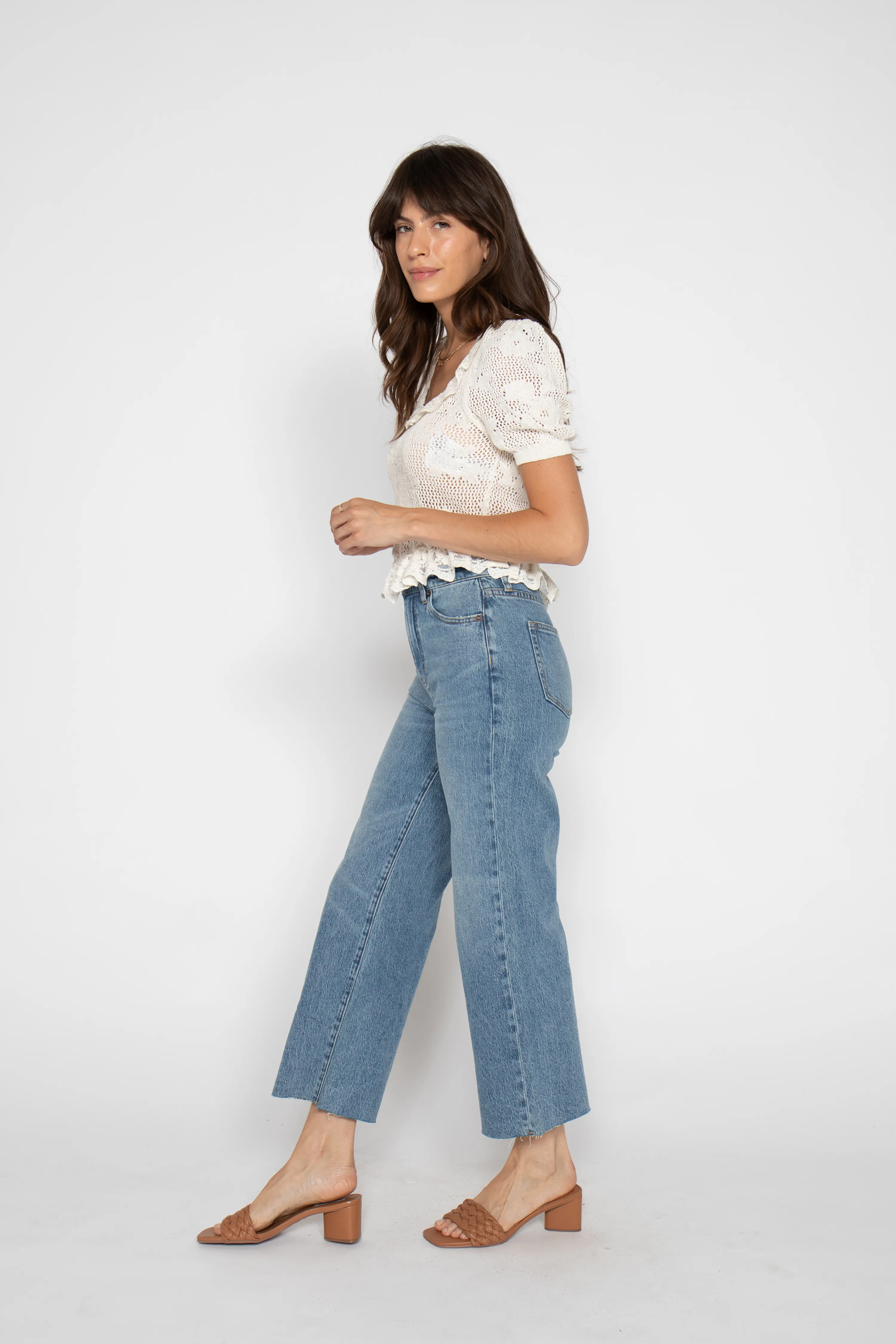 Aberdeen High Rise Wide Leg Crop Classic Vintage