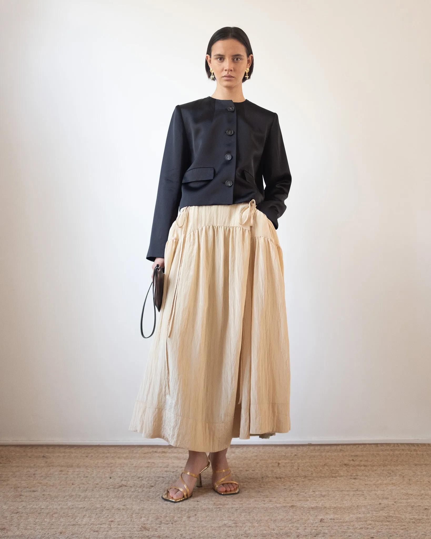 Anika Skirt Viscose Blend Sand