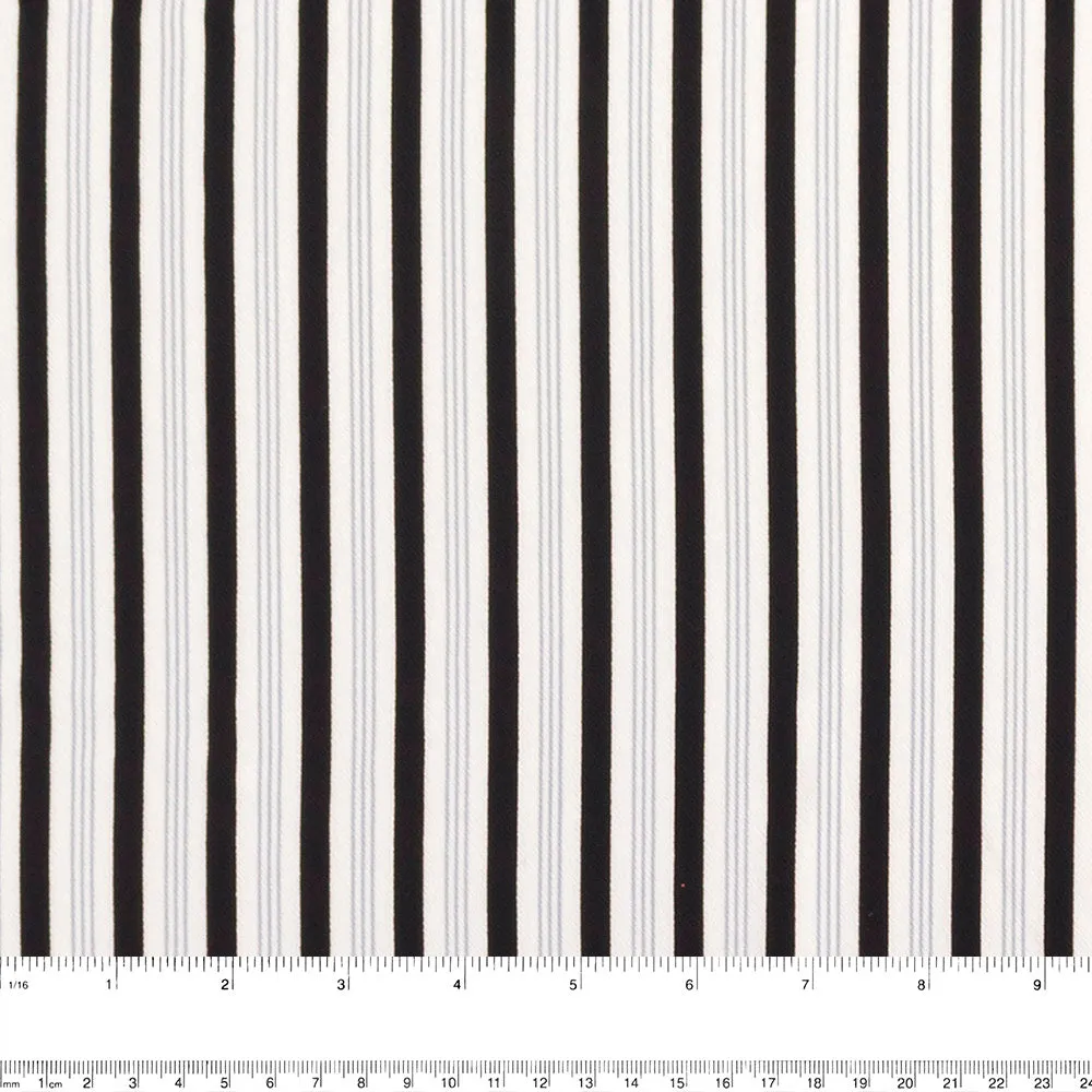 ARISTOCRAT Stretch Polyester - Stripes - Grey