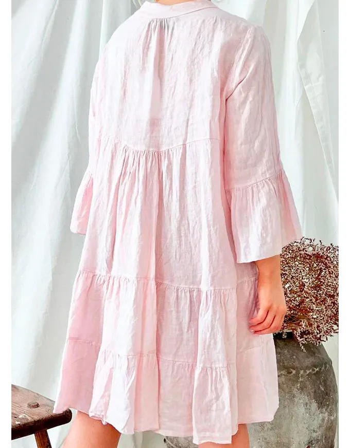 Ashley Linen Dress Rose