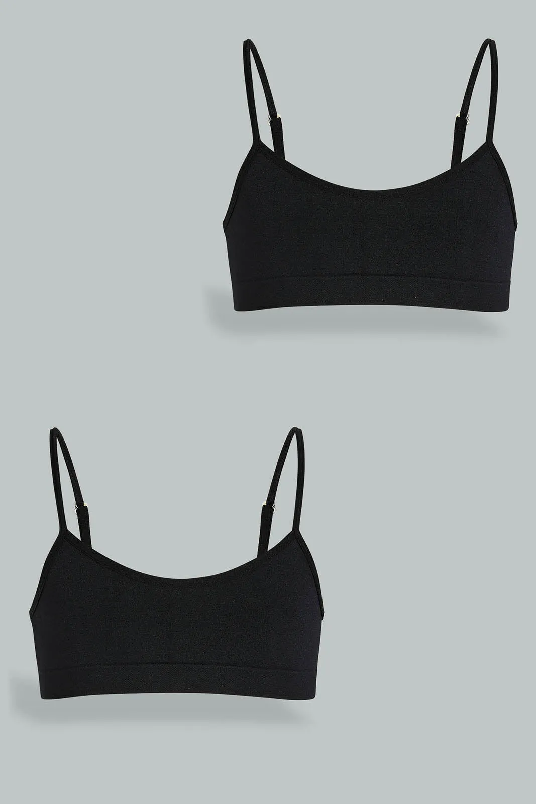 Black Seamless Bra (Pack of 2)