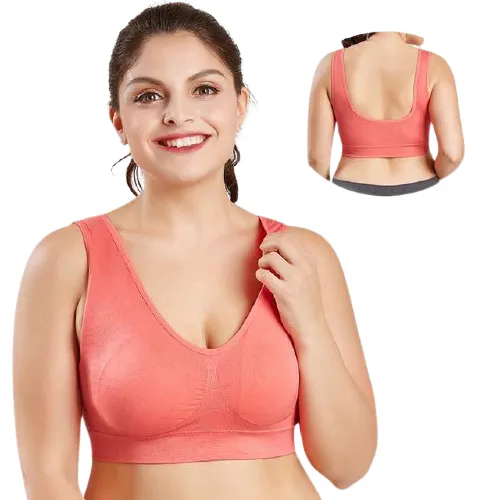 Breathable Women's Seamless Push Up Mesh Bras Plus Size