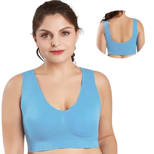 Breathable Women's Seamless Push Up Mesh Bras Plus Size