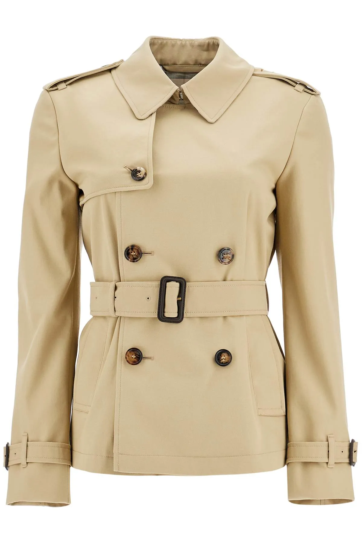 Burberry Short Trench Coat With Belt