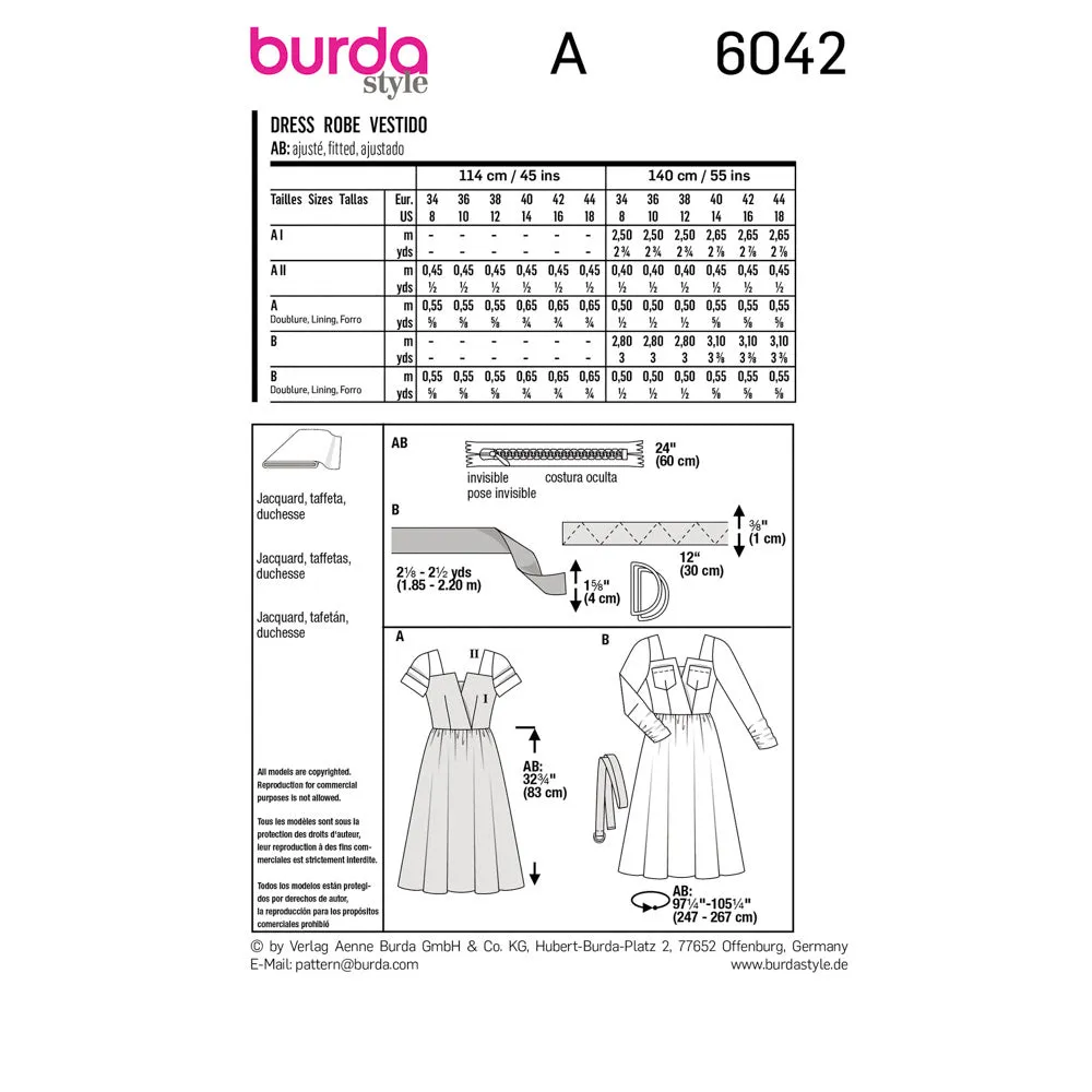 BURDA - 6042 Dress