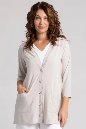 Classic Button Cardigan | Cashew