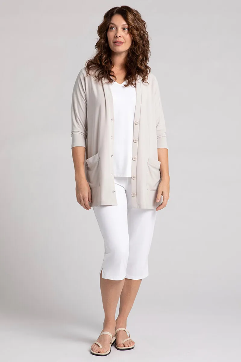 Classic Button Cardigan | Cashew