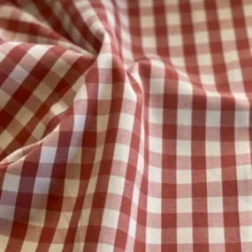 Clay/White | 1/4" Check Shirting - SKU 7086A #S191