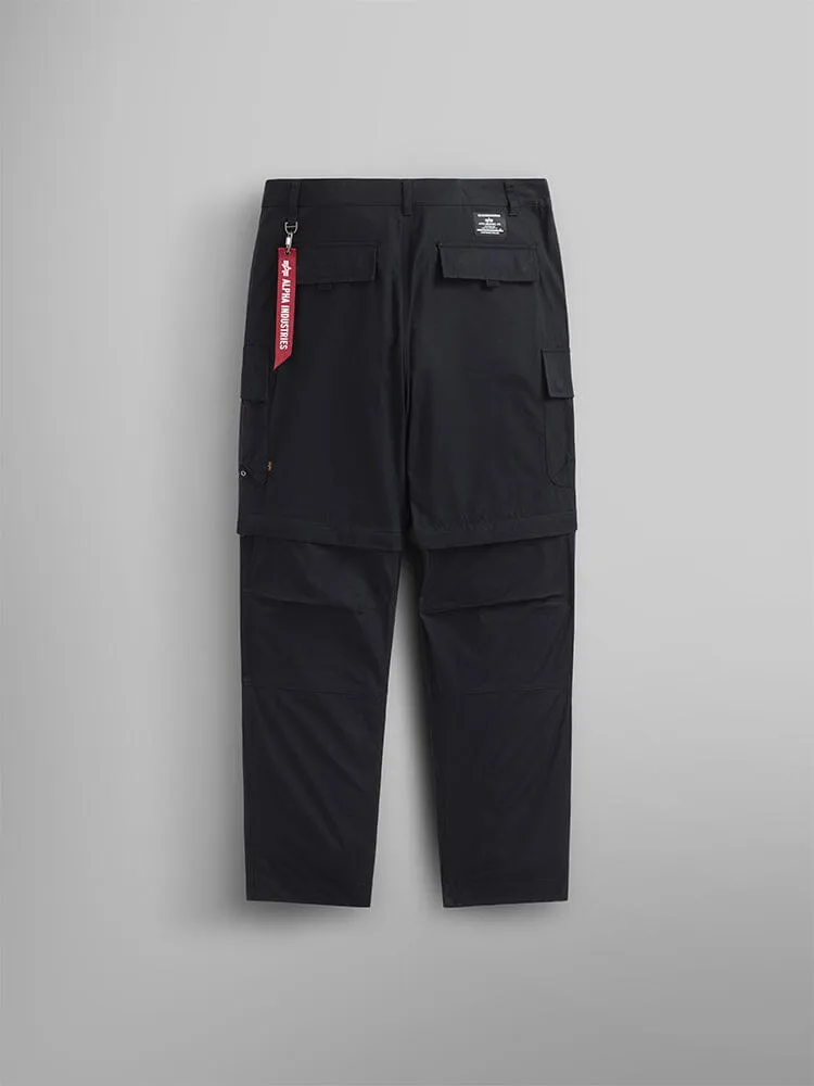 CONVERTIBLE CARGO PANT (BLACK)