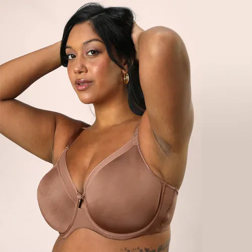 Curvy Couture Silky Smooth Micro Bra Sweet Tea