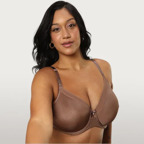 Curvy Couture Silky Smooth Micro Bra Sweet Tea