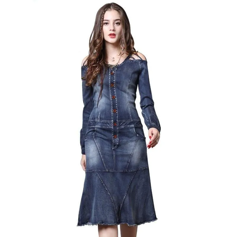 Denim Vintage Women Dress