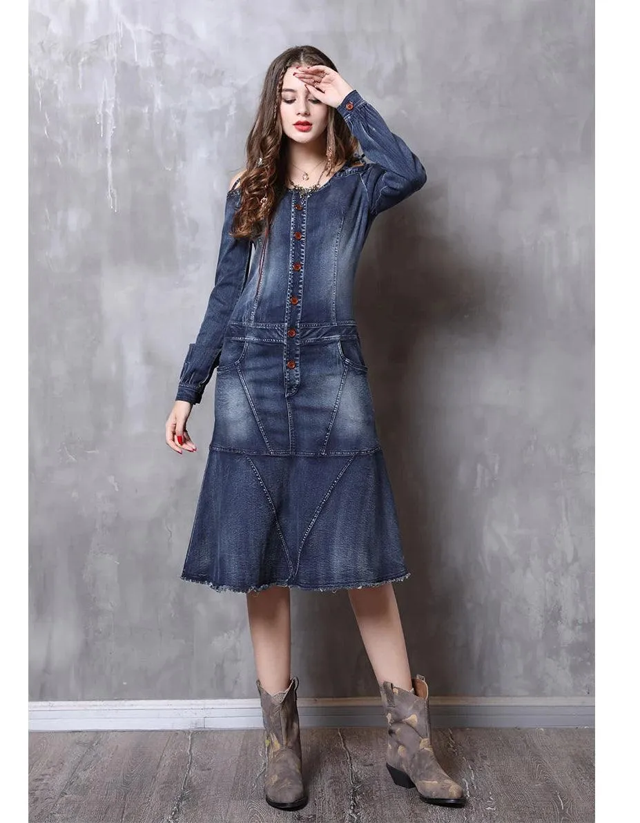 Denim Vintage Women Dress