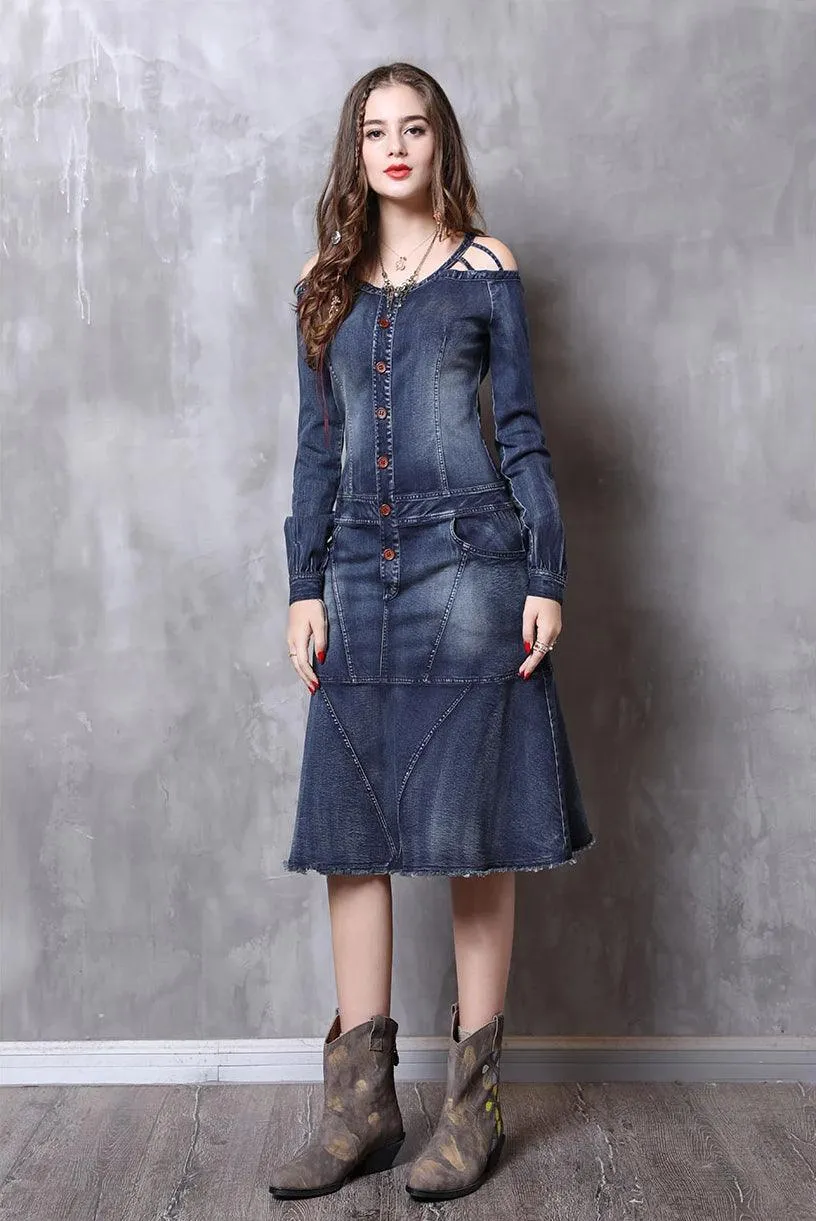 Denim Vintage Women Dress