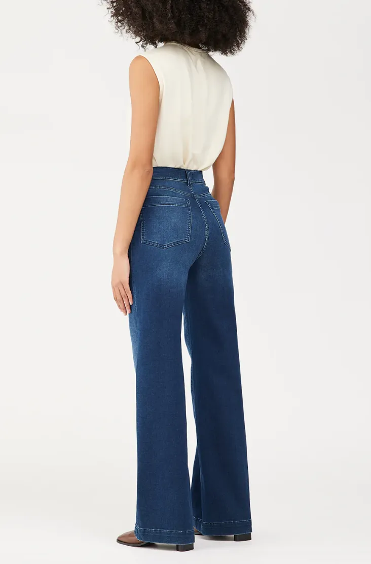 DL 1961 Hepburn Wide Leg Vintage Blue Tide