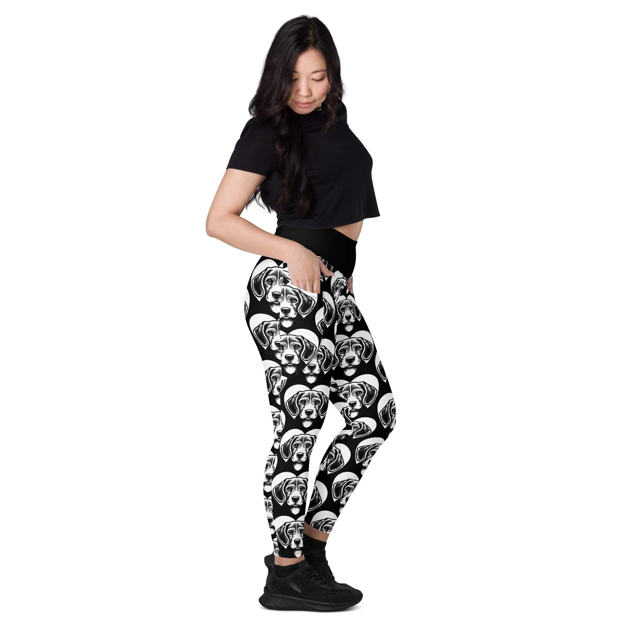 DOG BREED LEGGINGS with pockets - BEAGLE - HERTTAHOUND