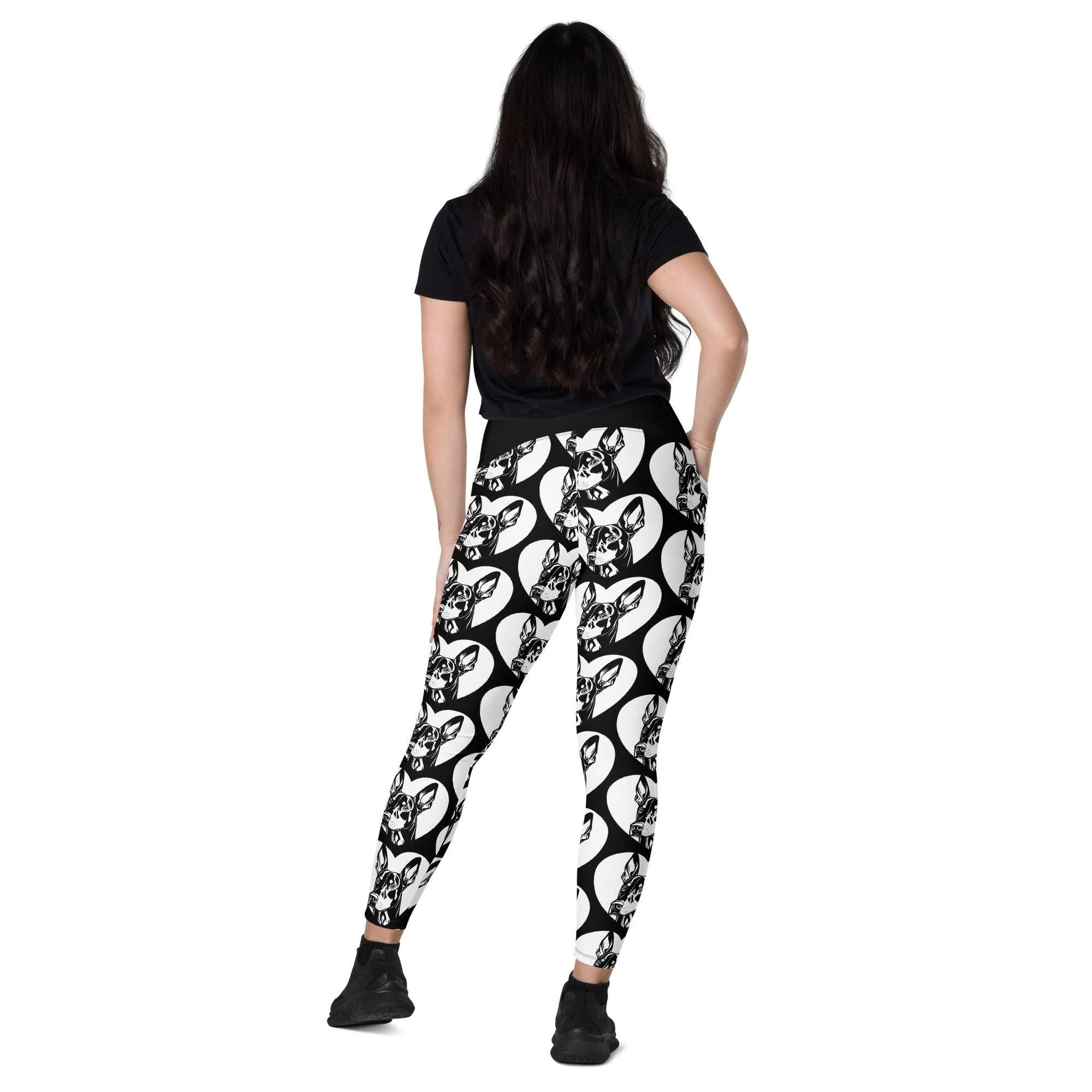 DOG BREED LEGGINGS with pockets - DOBERMAN PINSCHER - HERTTAHOUND