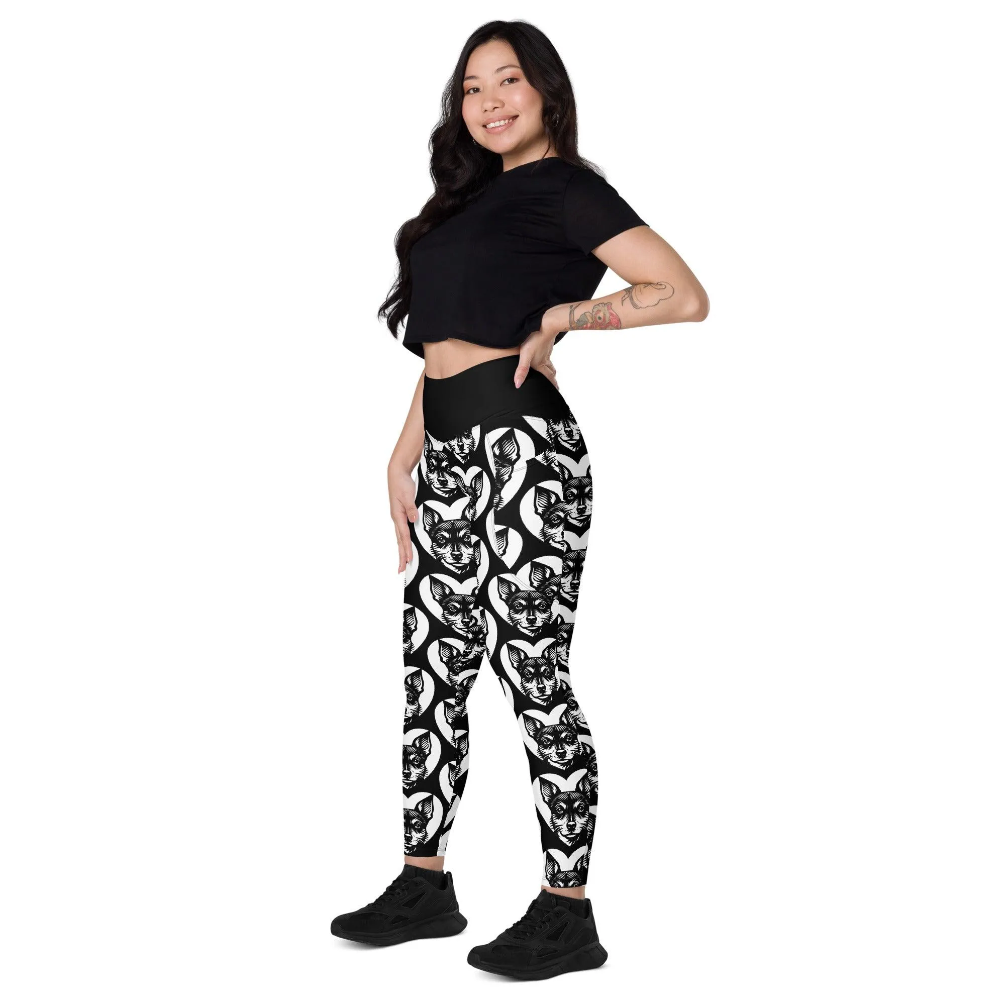 DOG BREED LEGGINGS with pockets - RAT TERRIER - HERTTAHOUND