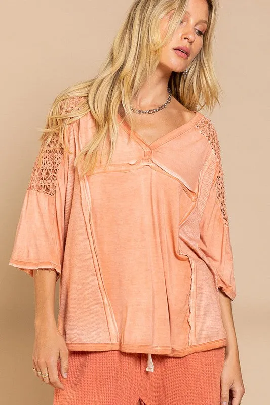 Feminine Boho Crochet Sleeve Top *Online Only*