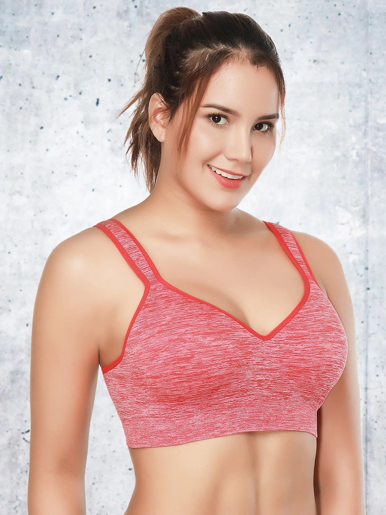 Full Coverage Seamless Yoga Sport Bras Red