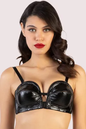 Genevieve Black Pvc  Overwired Bra