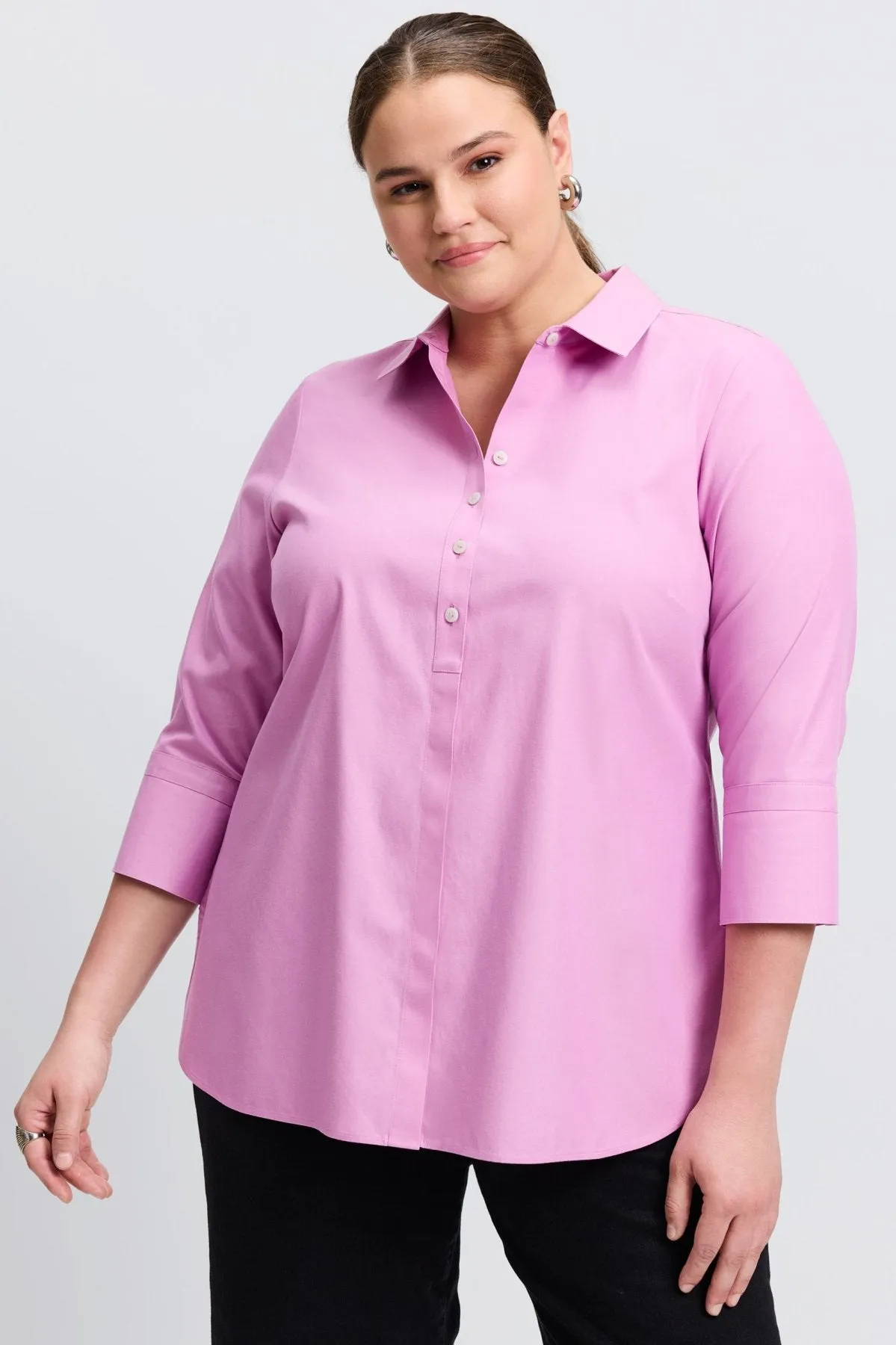 Madison Plus Essential Pinpoint No Iron Tunic