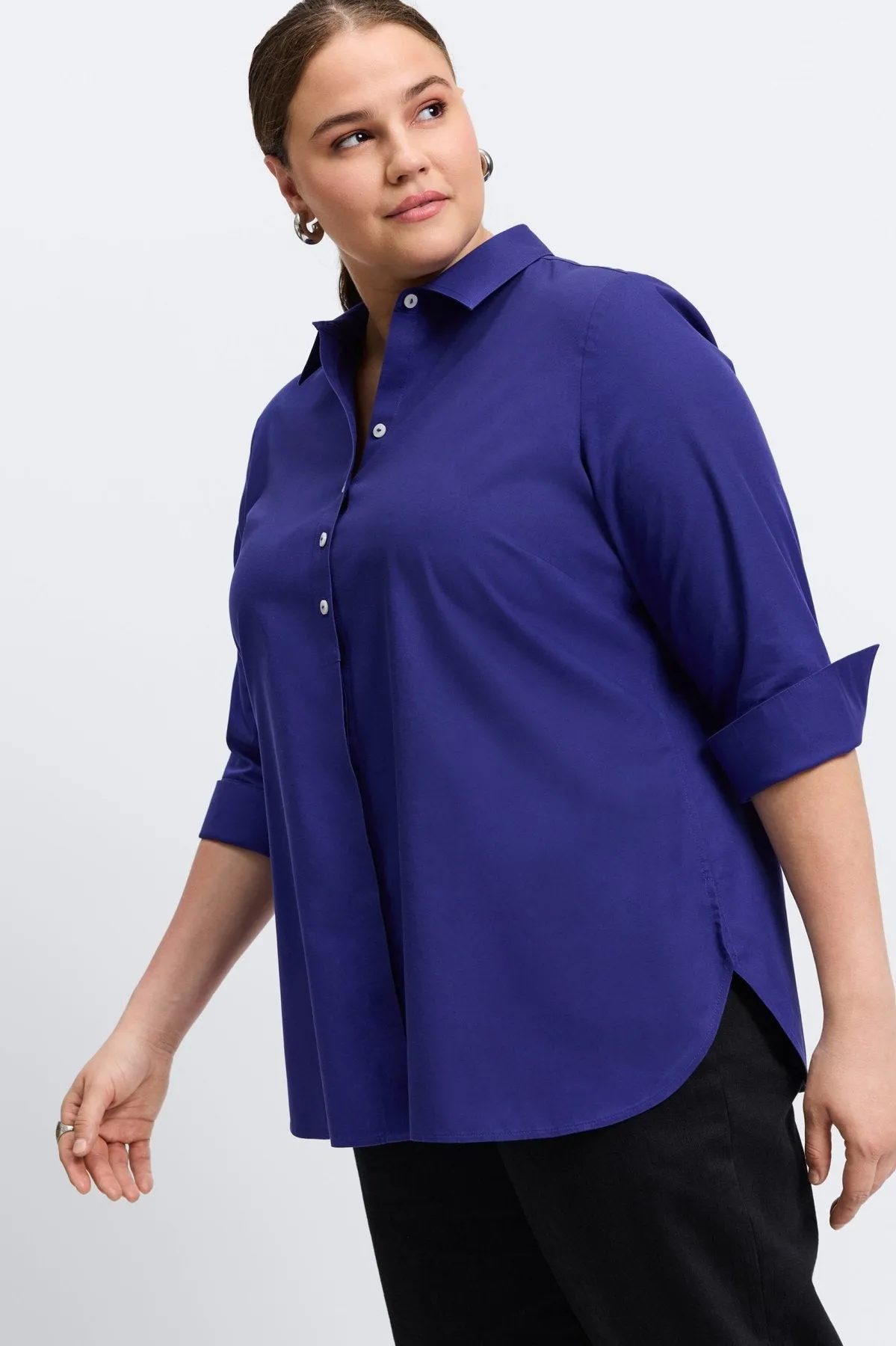 Madison Plus Essential Pinpoint No Iron Tunic