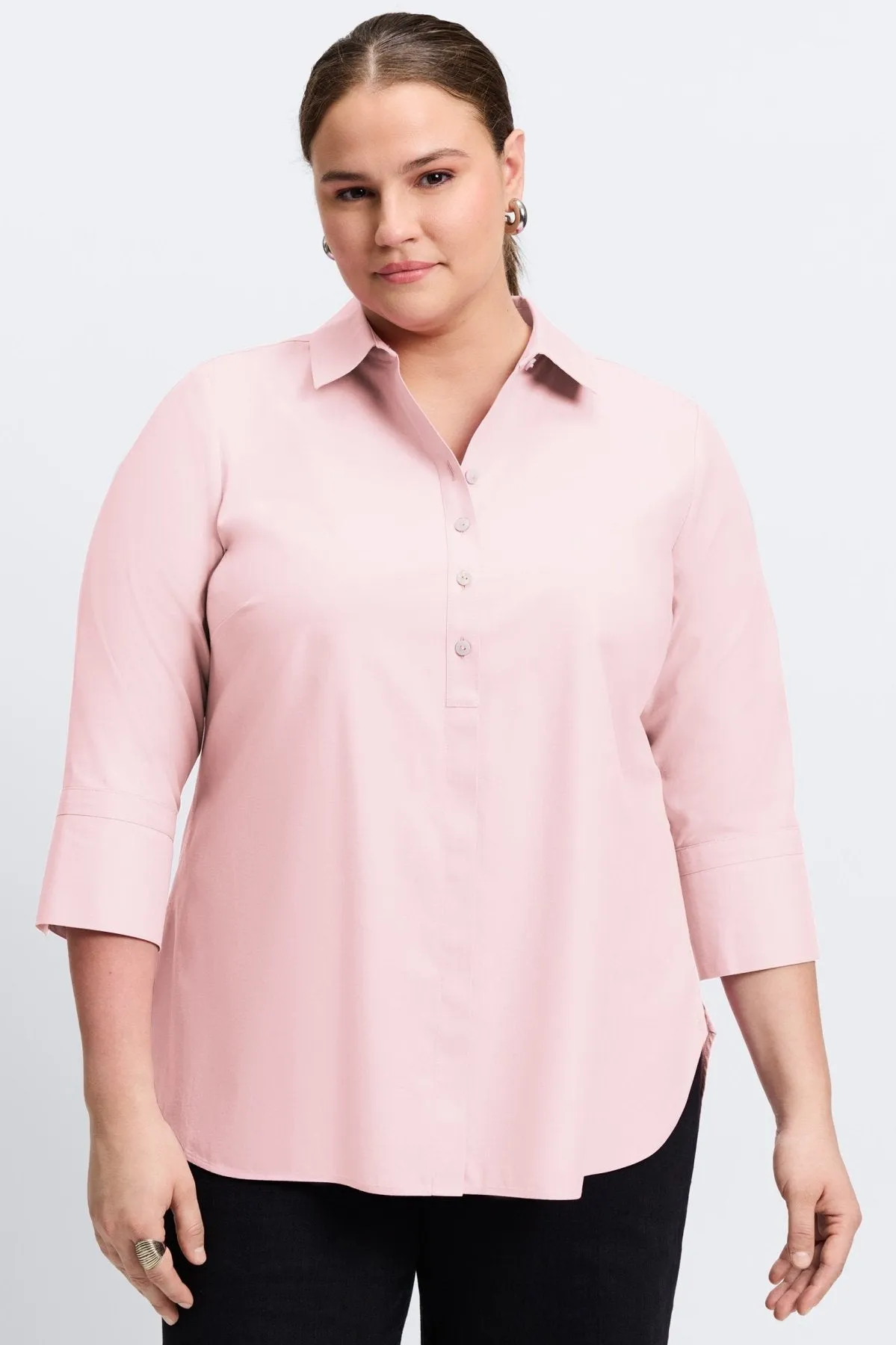 Madison Plus Essential Pinpoint No Iron Tunic