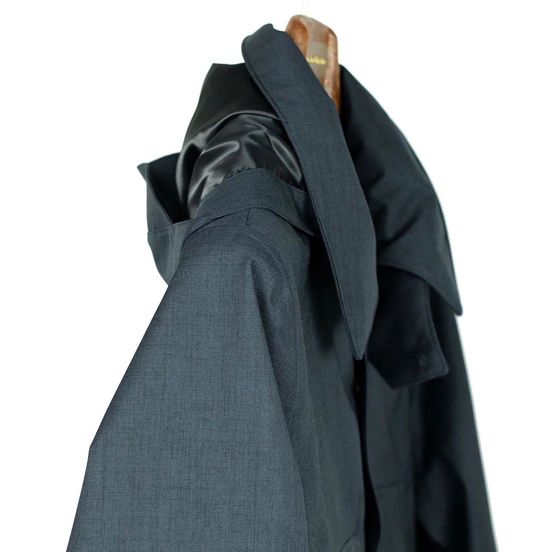 Nesta Falck raincoat in mixed navy blue fabric (restock)