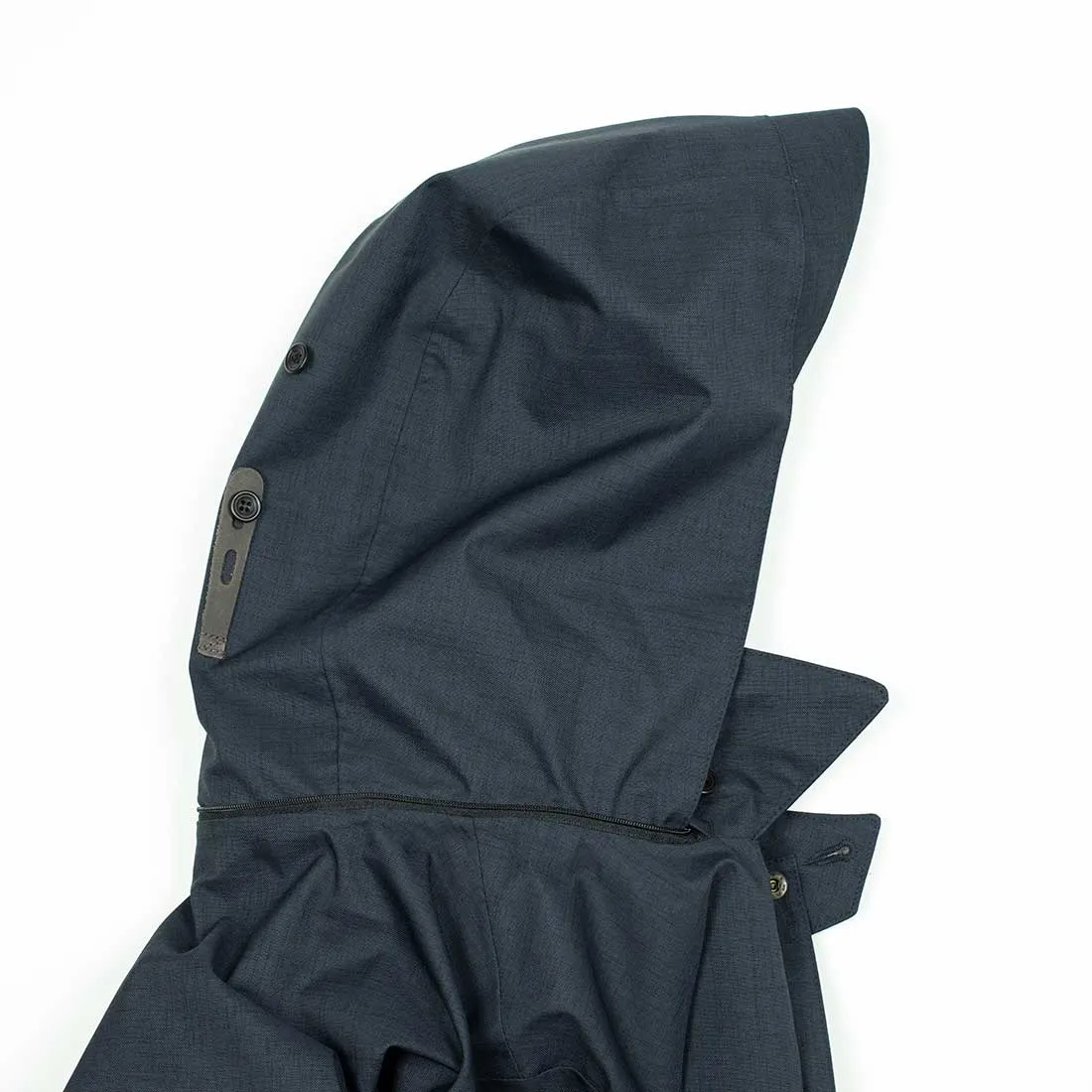 Nesta Falck raincoat in mixed navy blue fabric (restock)