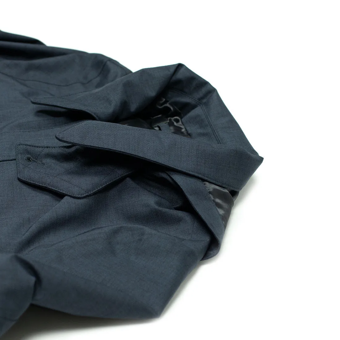 Nesta Falck raincoat in mixed navy blue fabric (restock)