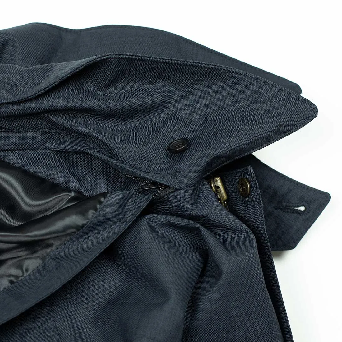 Nesta Falck raincoat in mixed navy blue fabric (restock)