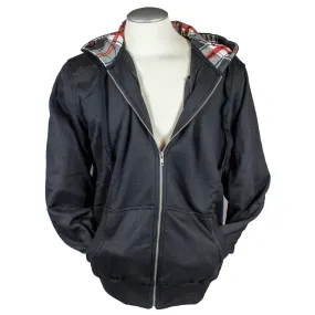 Open Road Men's Zip-Up Hoodie with Checkered Hood