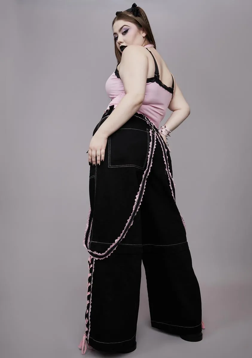 Plus Frilly Power Of Evil Convertible Wide Leg Pants