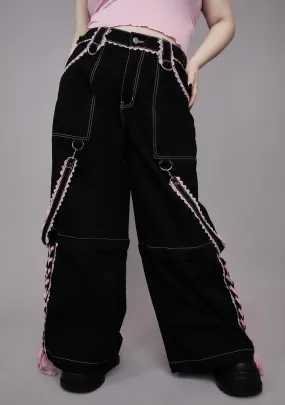 Plus Frilly Power Of Evil Convertible Wide Leg Pants