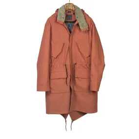 "M65 Hybrid Parka" in brick hopsack fabric