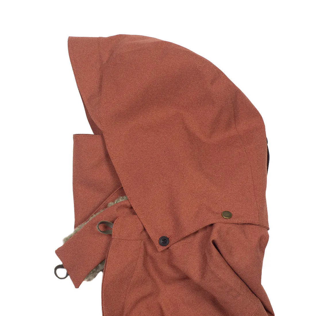 "M65 Hybrid Parka" in brick hopsack fabric