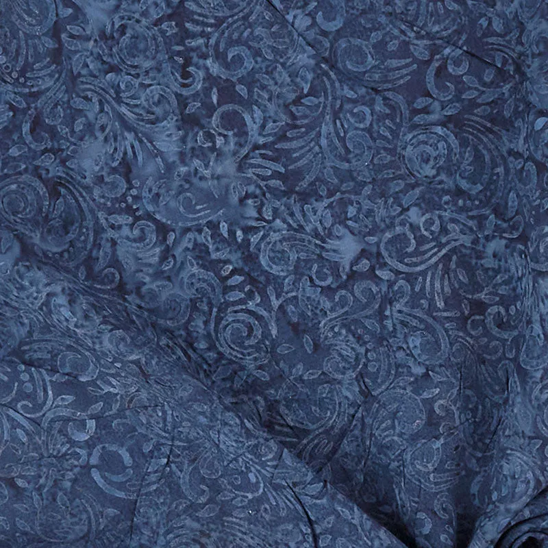 Rayon Batik Prints - Majestic Blue Phoenix Rayon Batik Fabric