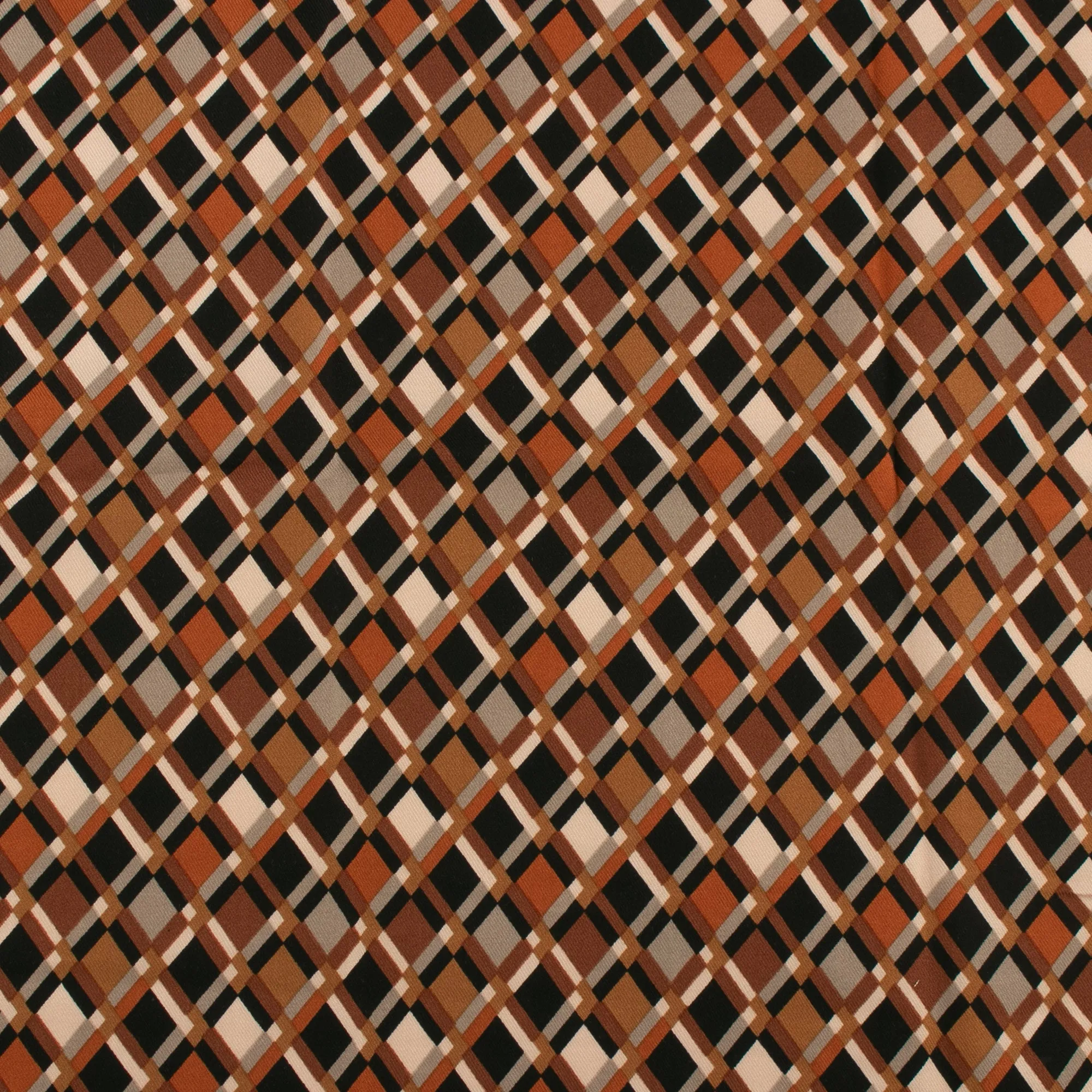 Rayon Twill - BOHO - Diamonds - Brown