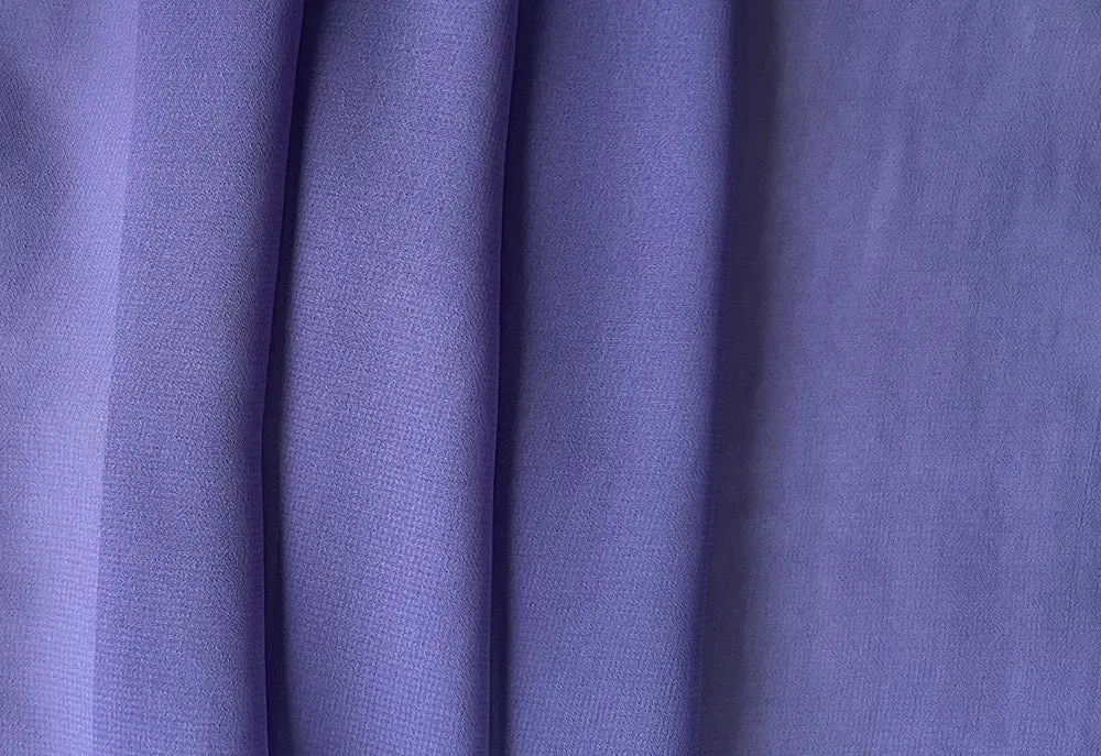 Semi-Sheer Glamorous Grape Polyester Chiffon