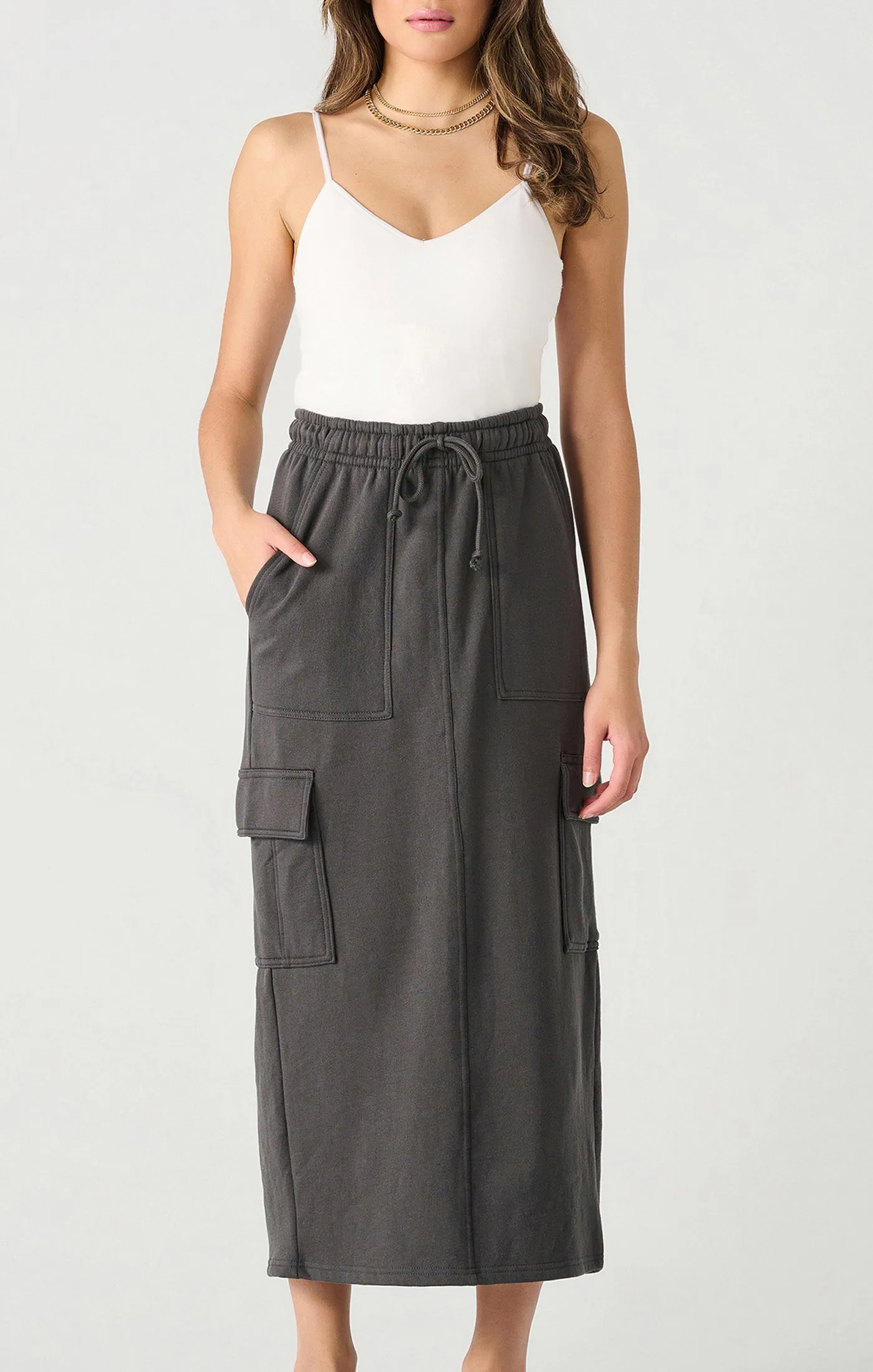 Soft Cargo Maxi Skirt | Iron