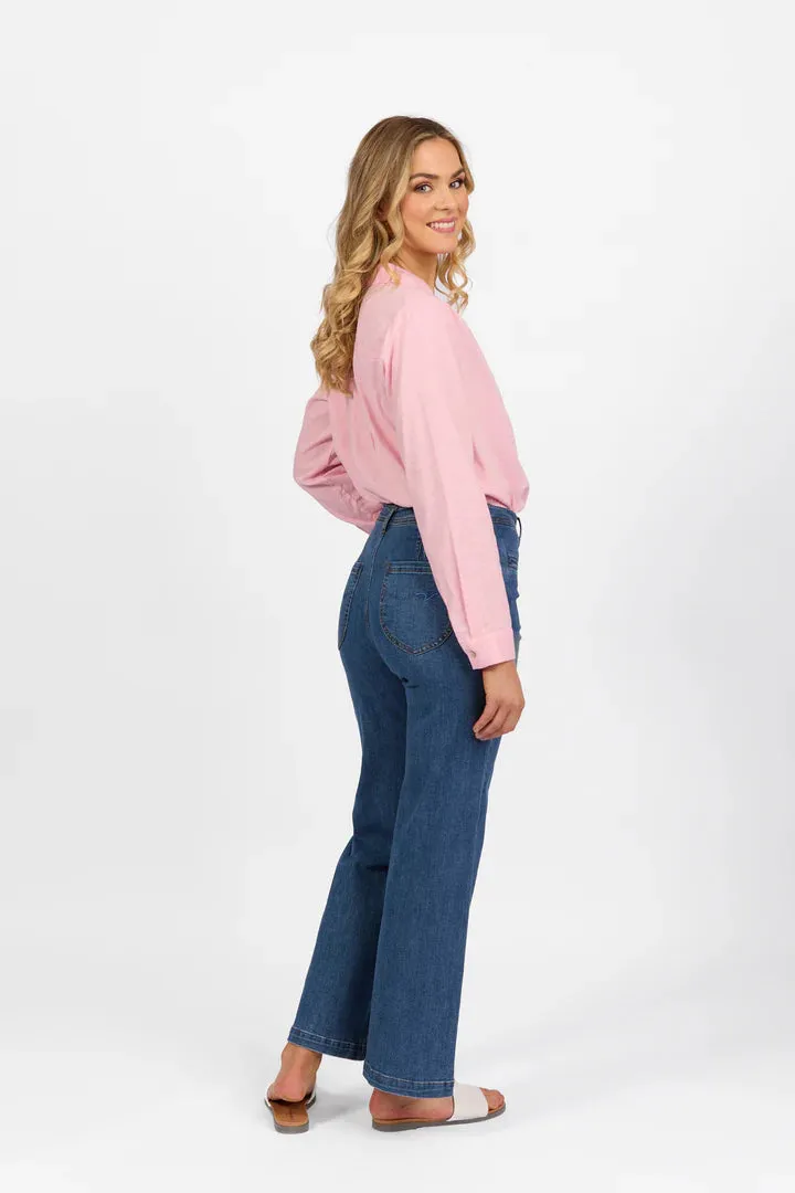 Vassalli - Wide Leg Full Length Jean - True Blue